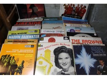 Country And Jazz Record Collection With Kitty Wells, Tennesse Ernie Ford, Eddy Arnold Etc