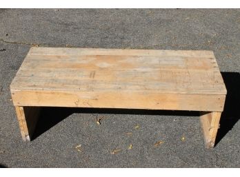 Vintage Homemade Rustic Bench Made From Discarded Pallets