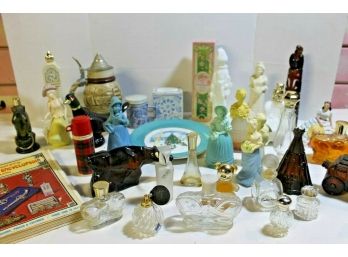Lot #1 Of Collectible Perfume/Avon Bottles With Hastin's Avon Bottle Book From 1972