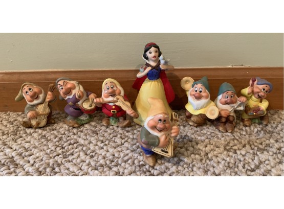 Ceramic Snow White And Seven Dwarves