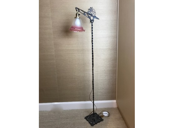 Vintage Floor Lamp With Tulip Shade