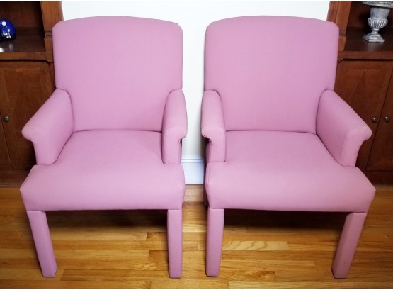Pair Of Swain Upholstered Parson Chairs (1 Of 2)
