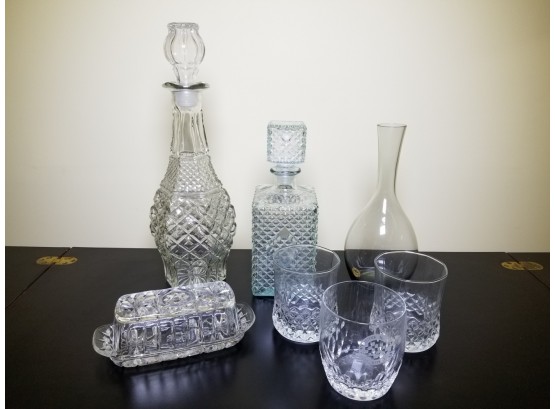Assorted Barware And Glassware Including Holmegaard 'Kastrup' Carafe