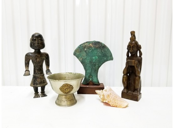 Ancient Dong Son Culture Axe Head, African Figurines & More Artifacts