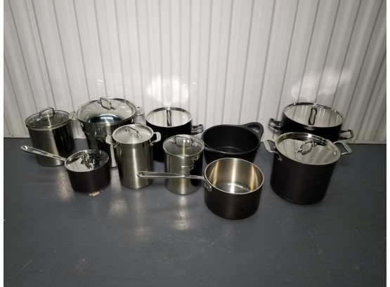 Large Mostly Unused All-Clad & More Stock Pot Galore