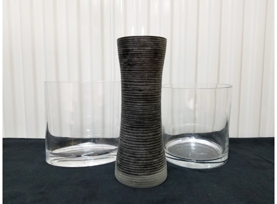 Calvin Klein 'Chiseled' Glass Vase & More