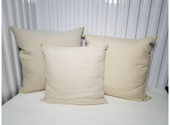 3 Libeco Belgian Linen Napoli Vintage Pillows