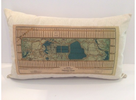 Ox Bow Decor Central Park Vintage Map Pillow - BRAND NEW