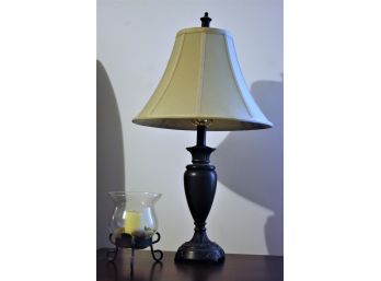 Pair Of Accent Lamps And Candle Holders