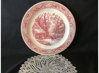 Red And White Platter