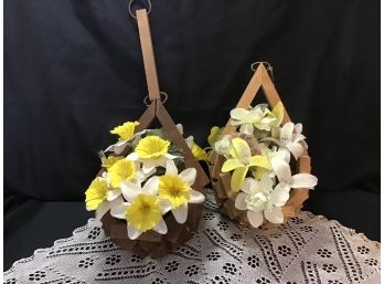 Hand Made Hanging Wood Plant Holders