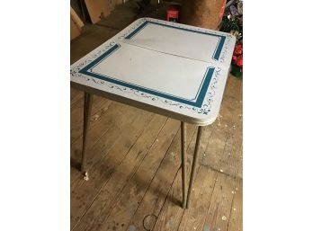 Vintage Small Blue White  Table