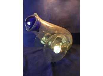 LARGE Hand Blown Glass Cannon