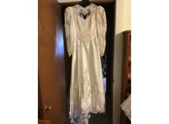 Wedding Dress, Slip And Vale Size 8