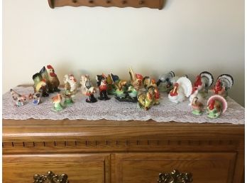 Lot #1 Turkeys And Chickens Salt And Pepper Shakers