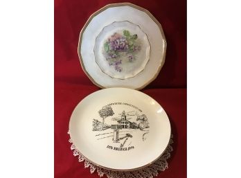 Harwinton And Floral Plates