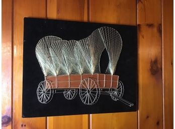 Very Unique Wire String Art Covered Wagon