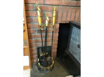 High Quality Heavy Deer Fireplace Tools