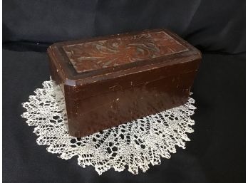 Old Carved Wood Box