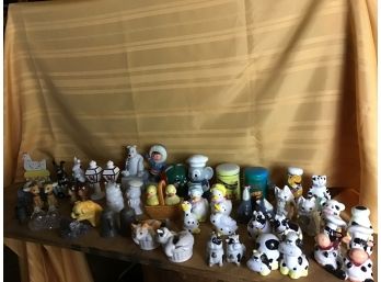 Large Lot Of Salt And Pepper Shakers