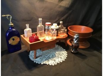 Vintage Bottles And Table Lot