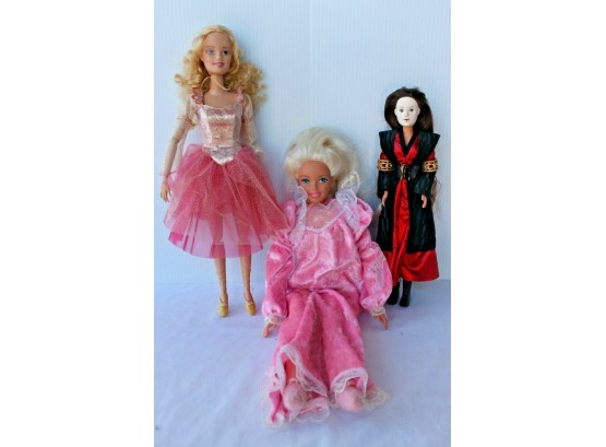 Lot Of Three Collectible Barbie's With Star War's Queen Armidala Barbie Doll Etc.