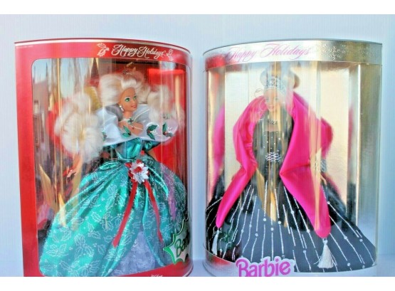 Rare And Collectible Happy Holidays Special Edition Barbie's In Boxes