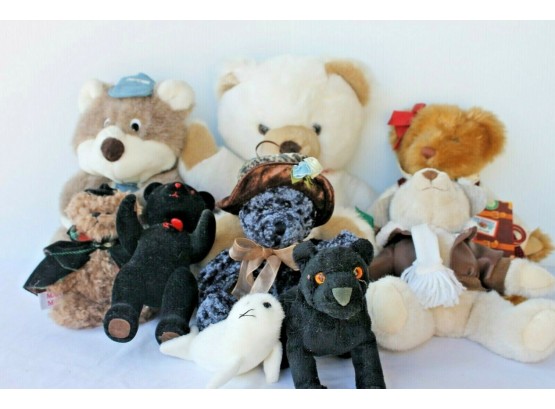 Mixed Lot Of 9 Plush Toys From Mary Meyer, Cetco, Bialosky Treasury, Eden Toys, Countess Bradford, Craftsman