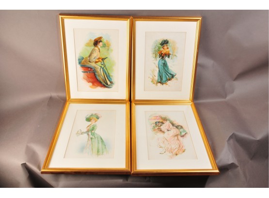 4 Matted And Framed Women