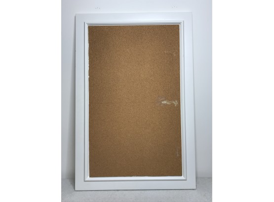 Large White Framed Cork Board