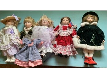 Five Porcelain Dolls