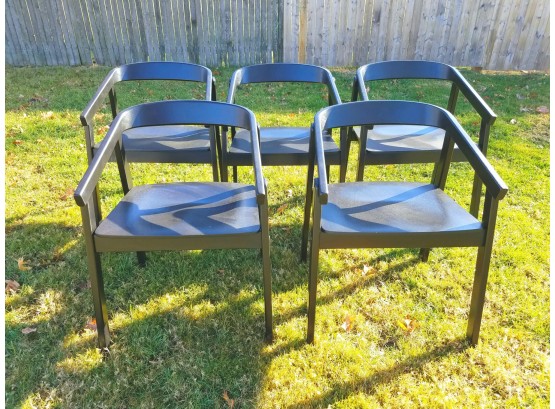 Set 5 Solid Wood Vintage Modern Chairs