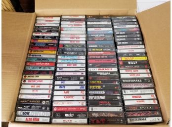 Huge 200  Lot 80s Rock Cassette Tapes