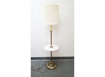 Italian Mid Century Solid Brass And Marble Floor Lamp .