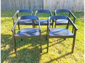 Set 5 Solid Wood Vintage Modern Chairs