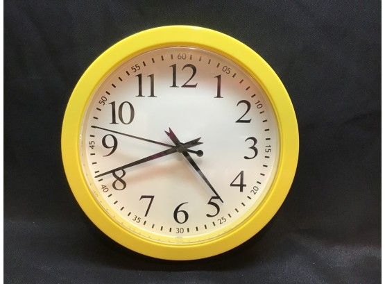 Mid Century Yellow Clock
