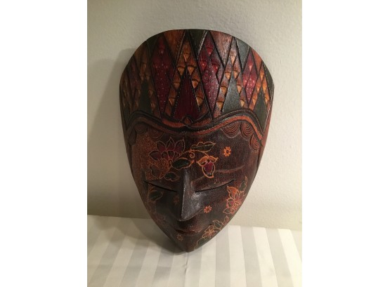 Painted, Carved Wood Mask