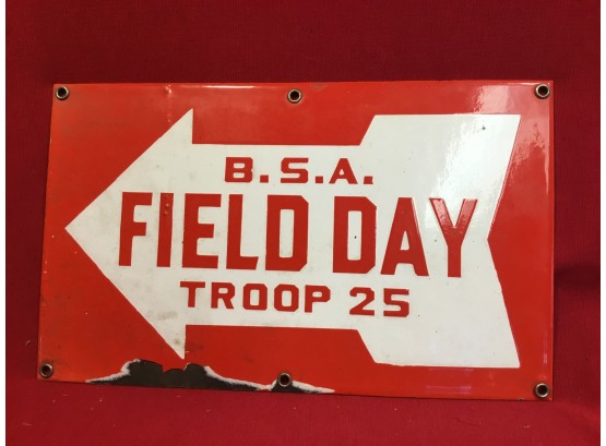 Old FIELD DAY Troop 25 Sign