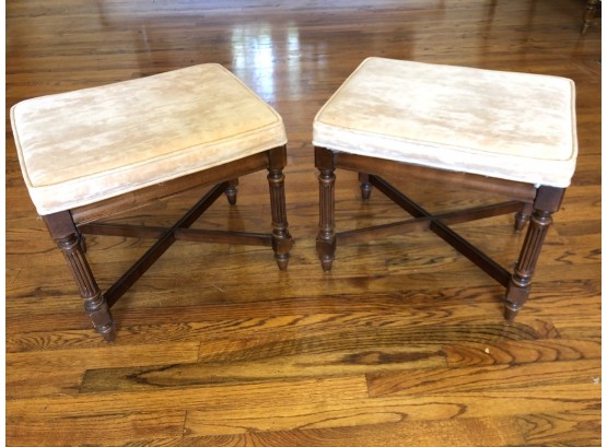Pair Of Ottomans By Gordon's