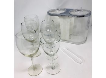 Jubilee Wine Cooler / Ice Bucket Combo With Wine Glass Selection