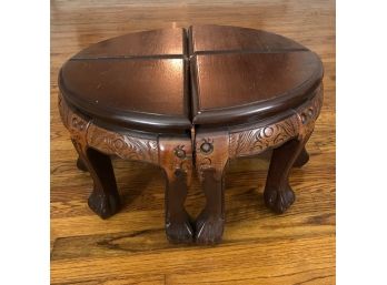 Small Wooden Vintage Modular Table / Footstool