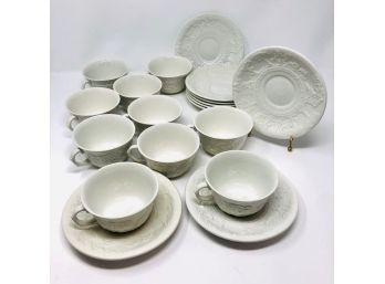 Vintage English Ironstone “Hunt Club” Flat Cup And Saucer Collection From TG Green