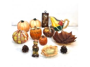 Large Assortment Of Autumnal Decorations.