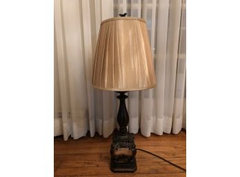 Vintage Ornate Lamp With Shade