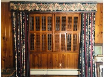 Pair Of Curtains With Matching Wooden Window Valence [SEE DESCRIPTION]