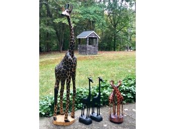 Hand-Carved African Giraffe Collection