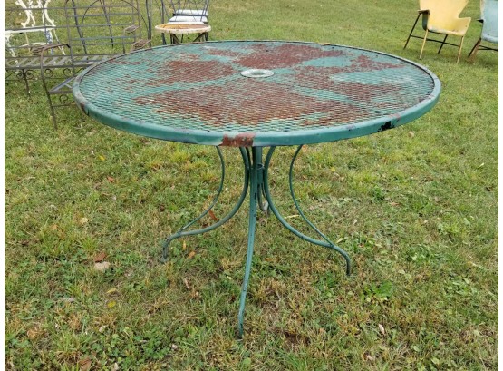 1940's Outdoor Wrought Iron Dining Table