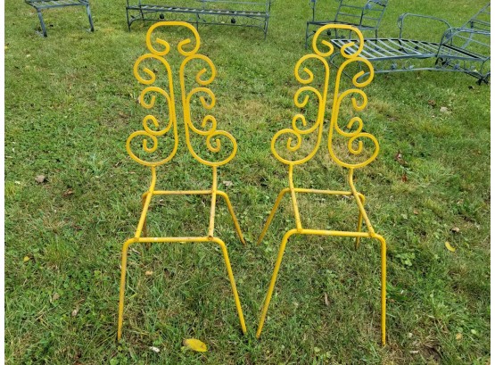 Fabulous 1970's Wrought Iron Chair Bases