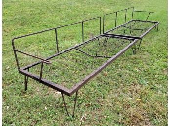 Fabulous Mid Century Modern Two Piece Wrought Iron Sectional