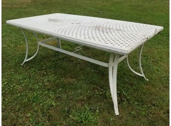 Vintage Cast Aluminum Outdoor Dining Table